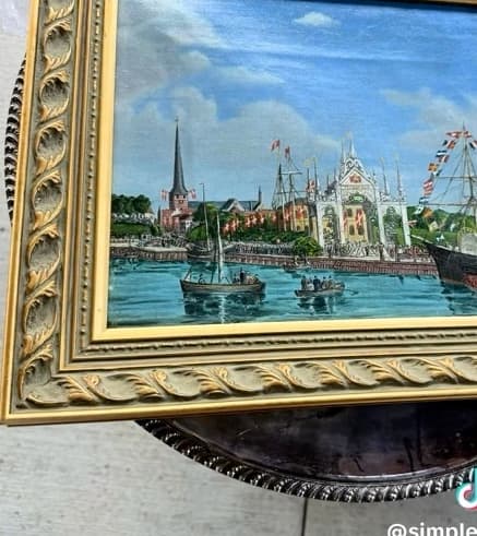 Continental Harbour, Oil on Canvas