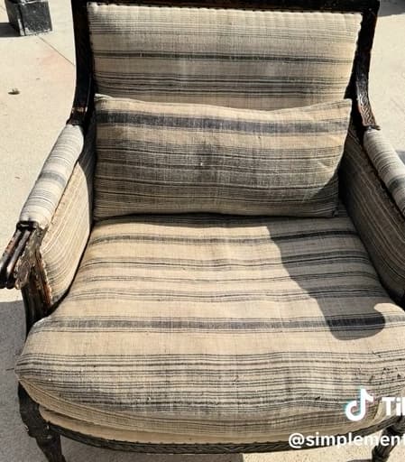 Ticking-Stripe Armchair